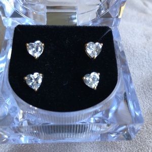 Two Pairs of Heart Stud Earrings New in Box!